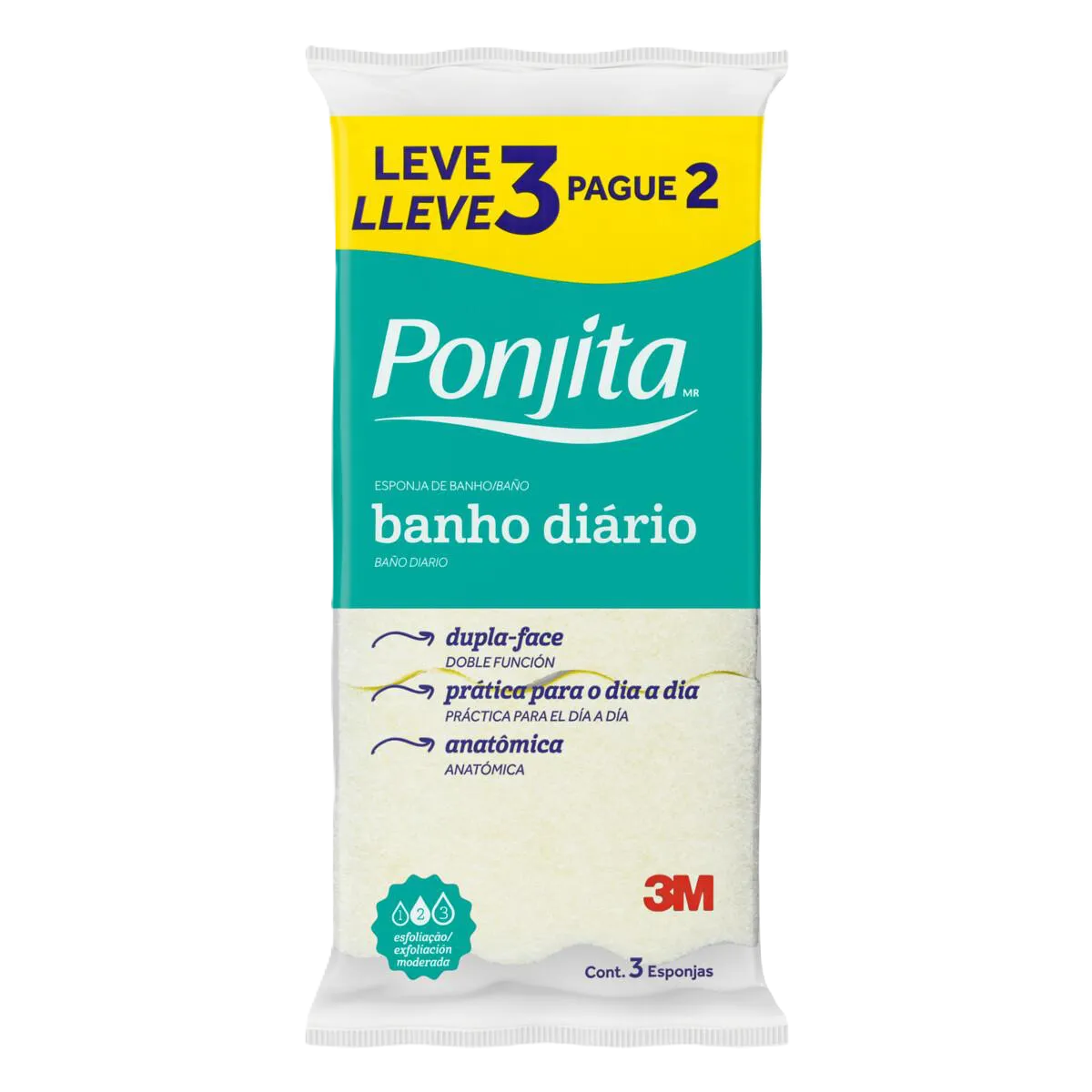 Esponja Banho Ponjita 3 M Leve 3 Pague2