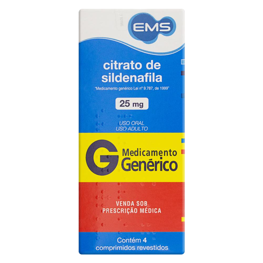 Citrato De Sildenafila 25 Mg C/4 Cpr (G) Ems