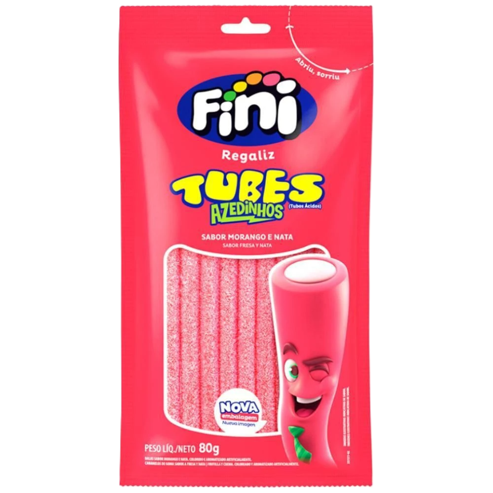 Fini Tubes Morango Citrico  80 G