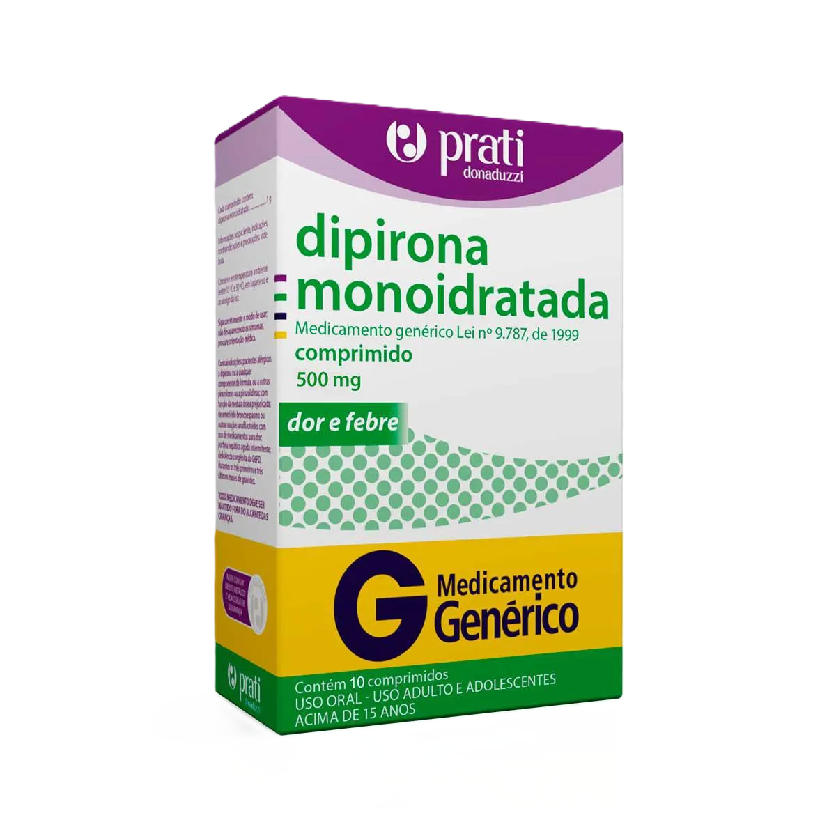 Dipirona 500 Mg 10 Cpr (G) Prati **