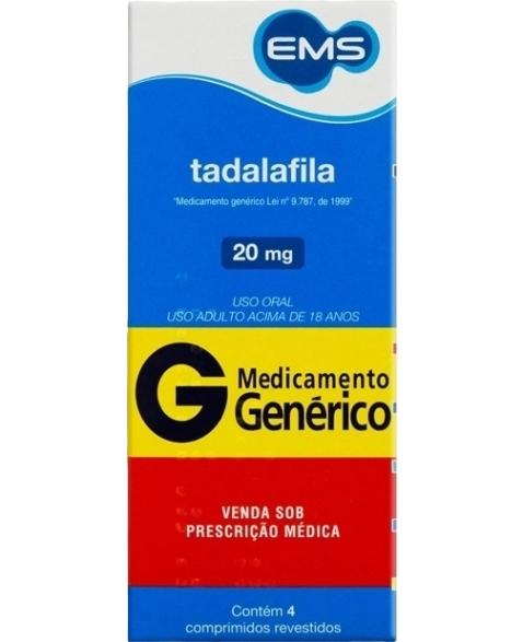 Tadalafila 20 Mg 4 Cpr (G) Ems