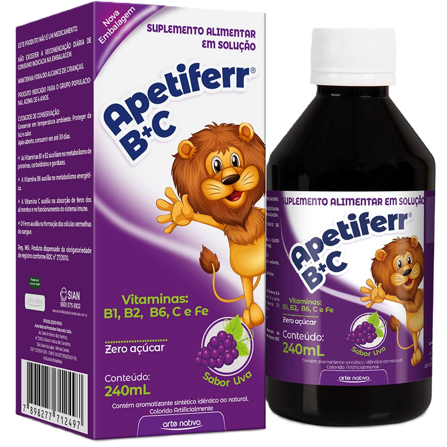 Apetiferr B+C Uva 240 Ml