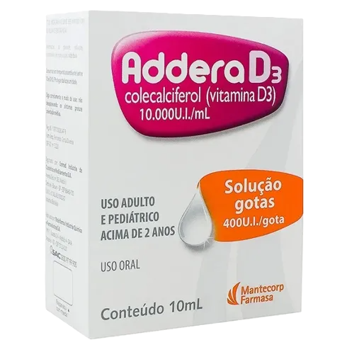 Addera D3 10.000 Ui 10 Caps Gel ( 2ªun Com 50% Desc)