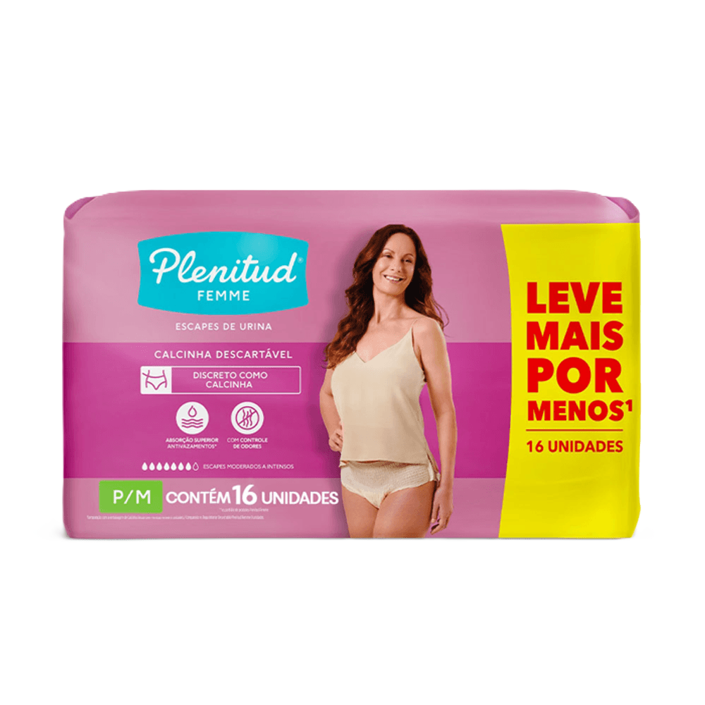 Fralda Geriat Plenitud Act Mulher P/M16 Un