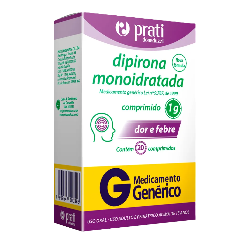 Dipirona 1 G 20 Cpr (G) Prati