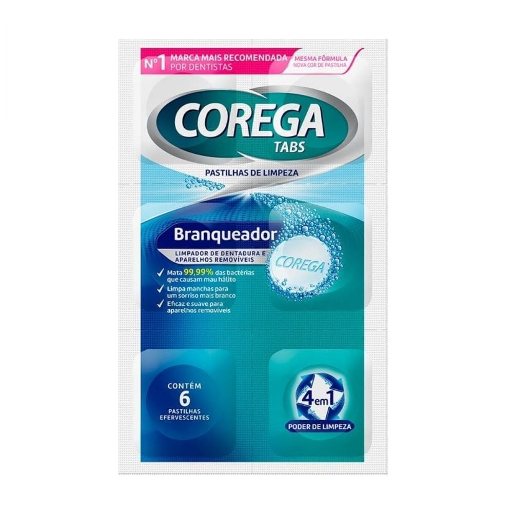 Corega Tabs Branqueador 6 Un (Pbm)