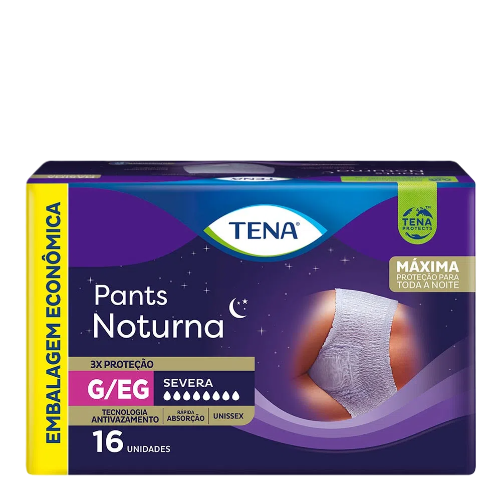 Fraldas Tena Pants Noturna G/Eg 16 Un