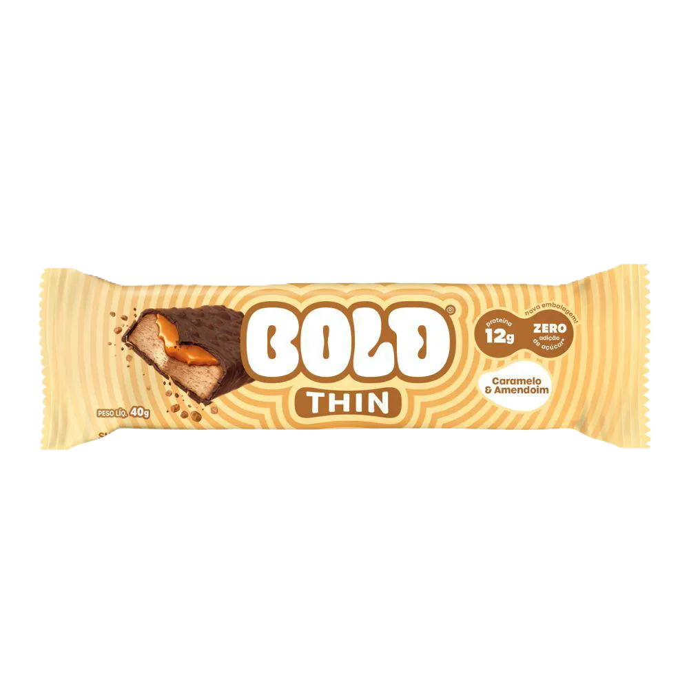 Bold Thin Caramelo E Amendoim 40 G