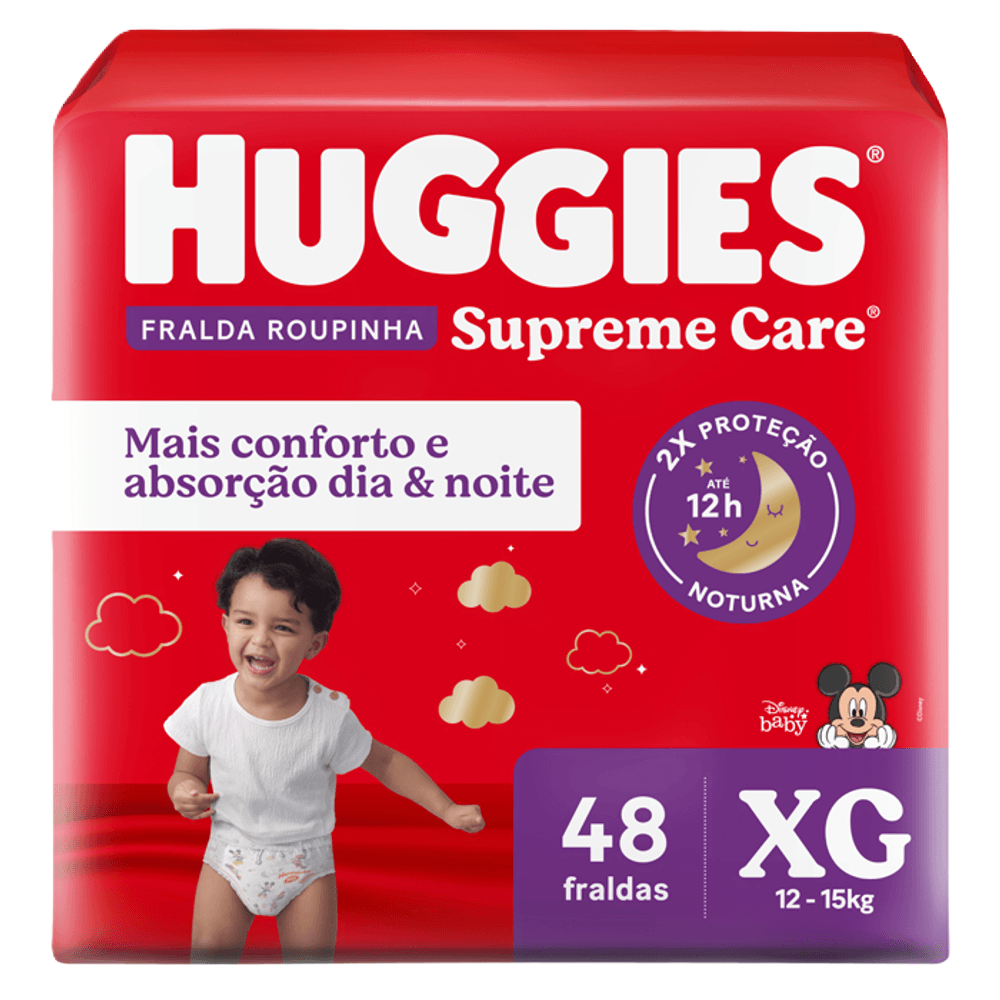 Fraldas Huggies Supreme Care Roupinha Hiper Xg 48 Un