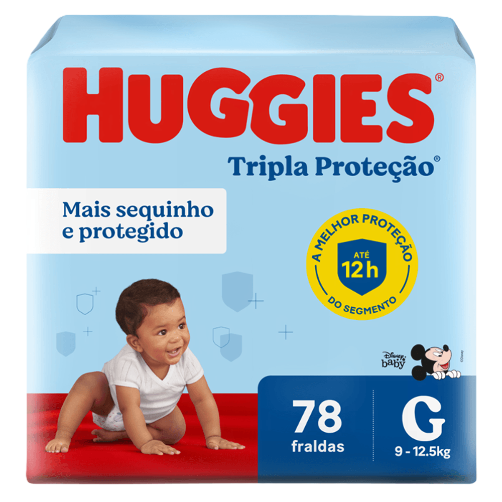 Fraldas Huggies Tripla Protecao Hiper G 78 Un