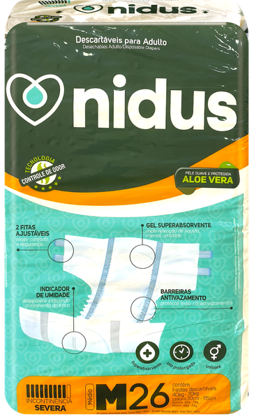 Fraldas Nidus Geriatrica M 26 Un