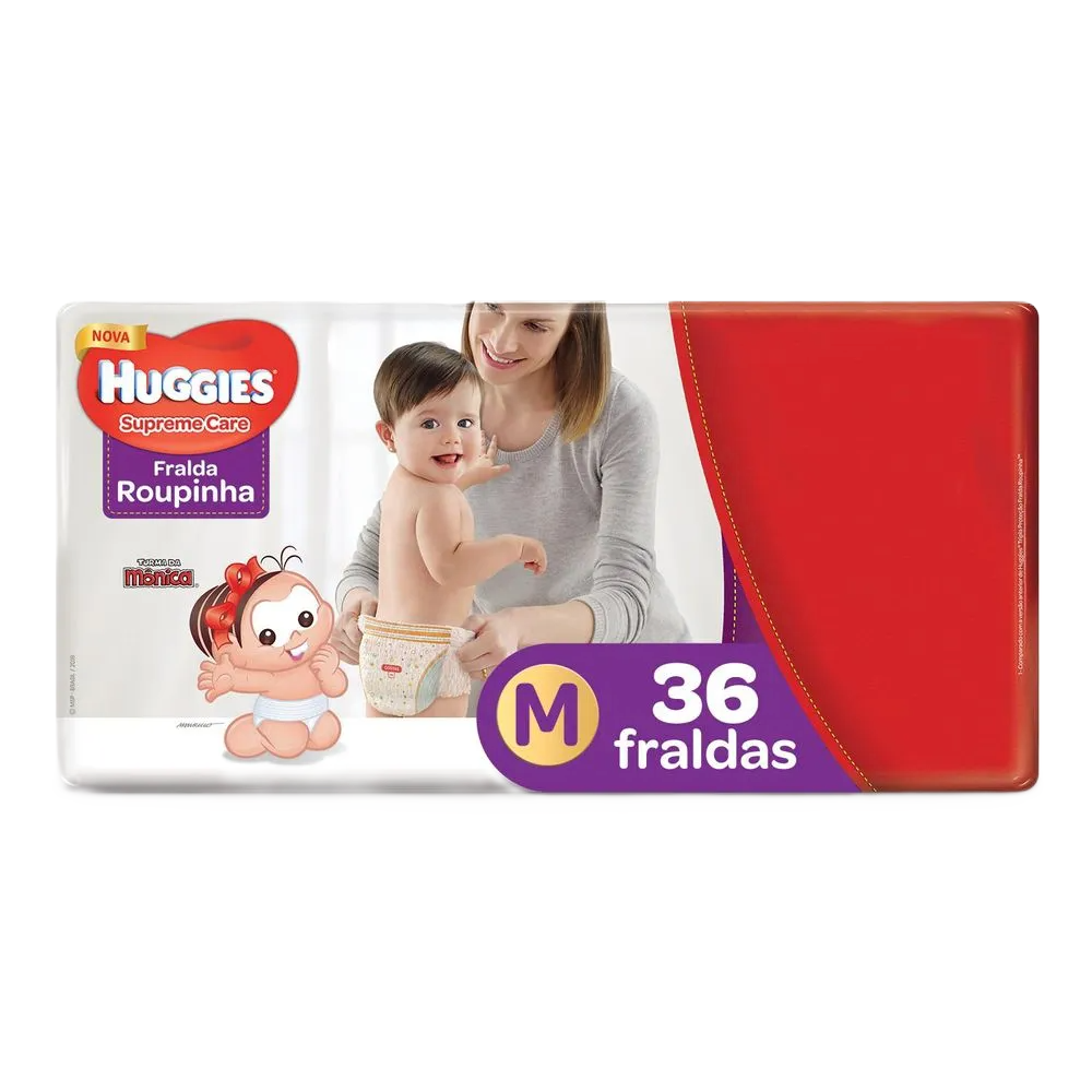 Fraldas Huggies Supreme Care Mega Roupa M 36 Un