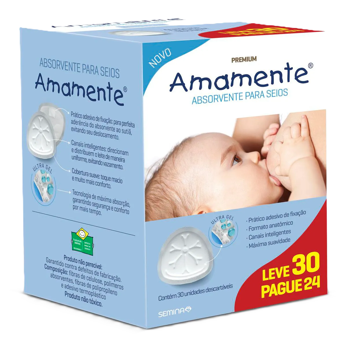 Abs Protetor Seios Semina 30 Un