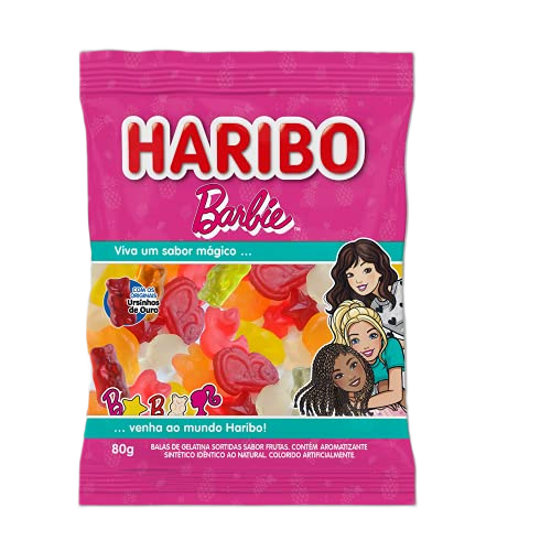 Bala Haribo Barbie Frutas 80 G