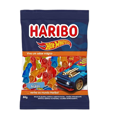 Bala Haribo Hotwheels Frutas 80 G