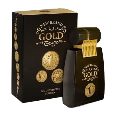 New Brand Gold Edt 100 Ml   Perf Masc