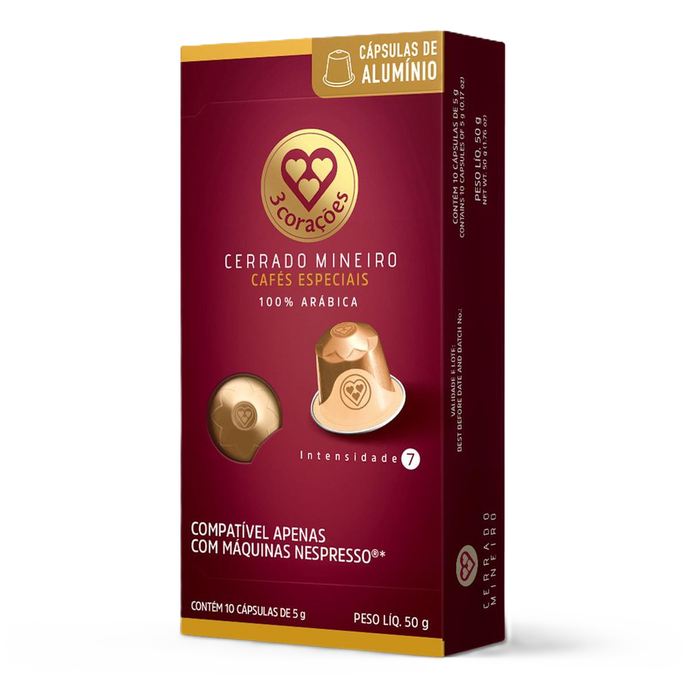 Capsula Cafe Tres Espresso Cerrado Mineiro Alumi 10 Un