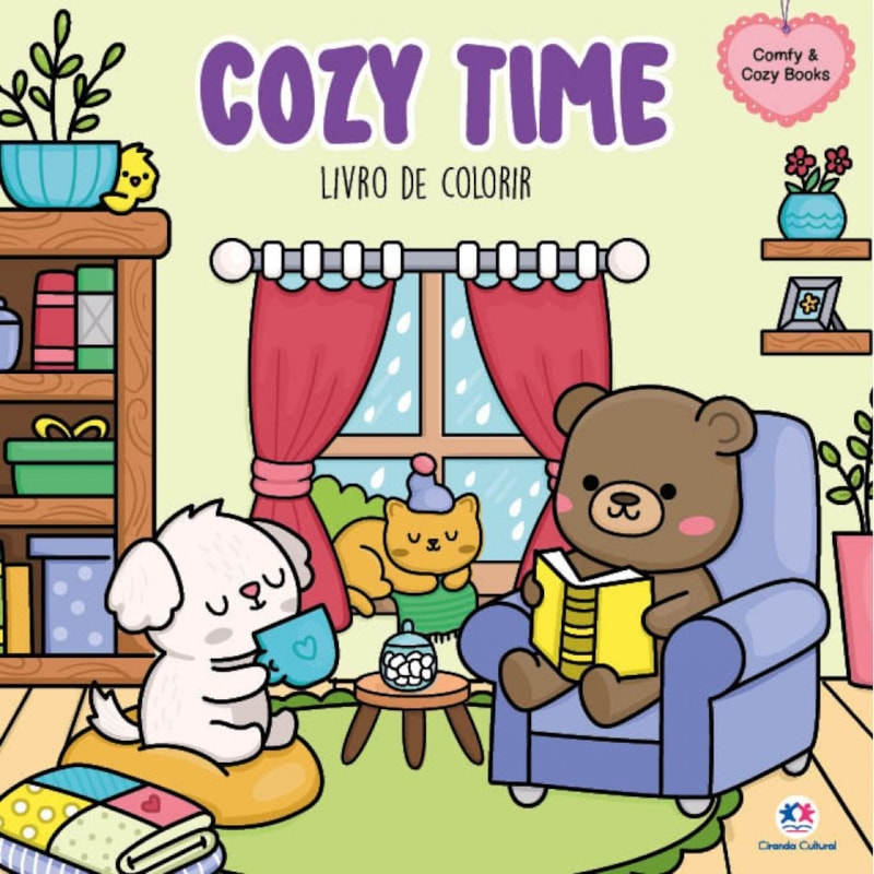 Livro Colorir Comfy Cozy Capa Dura 1 Un