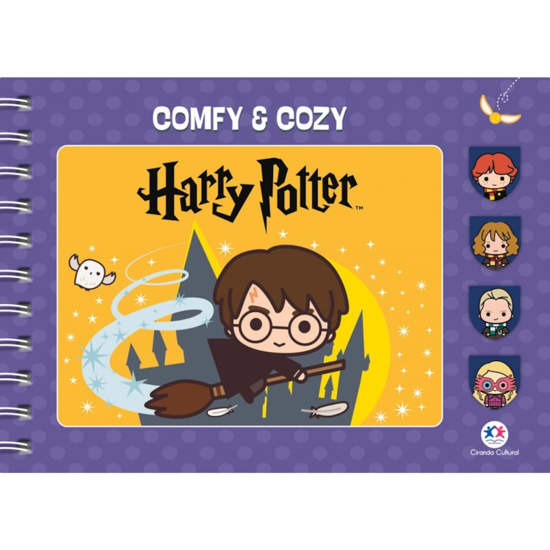 Livro Colorir Comfy Cozy Harry Potter Capa Dura 1 Un