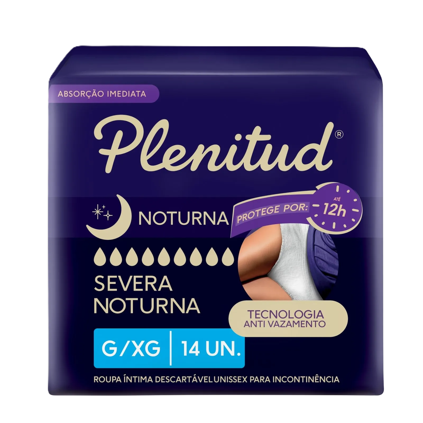 Fr Plenitude Roupa Int Noturna G/Xg 14 Un