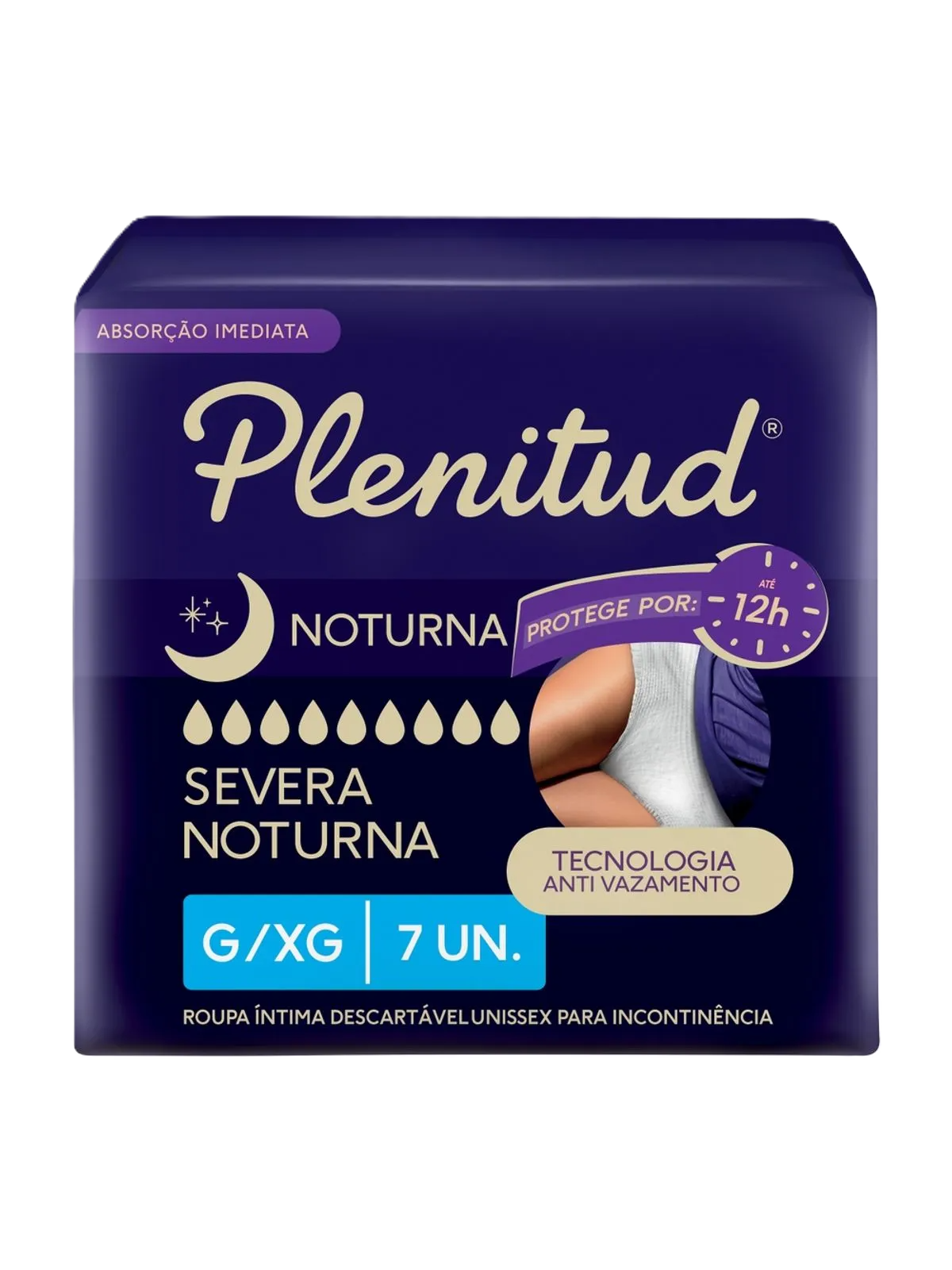 Fr Plenitude Roupa Int Noturna G/Xg 7 Un