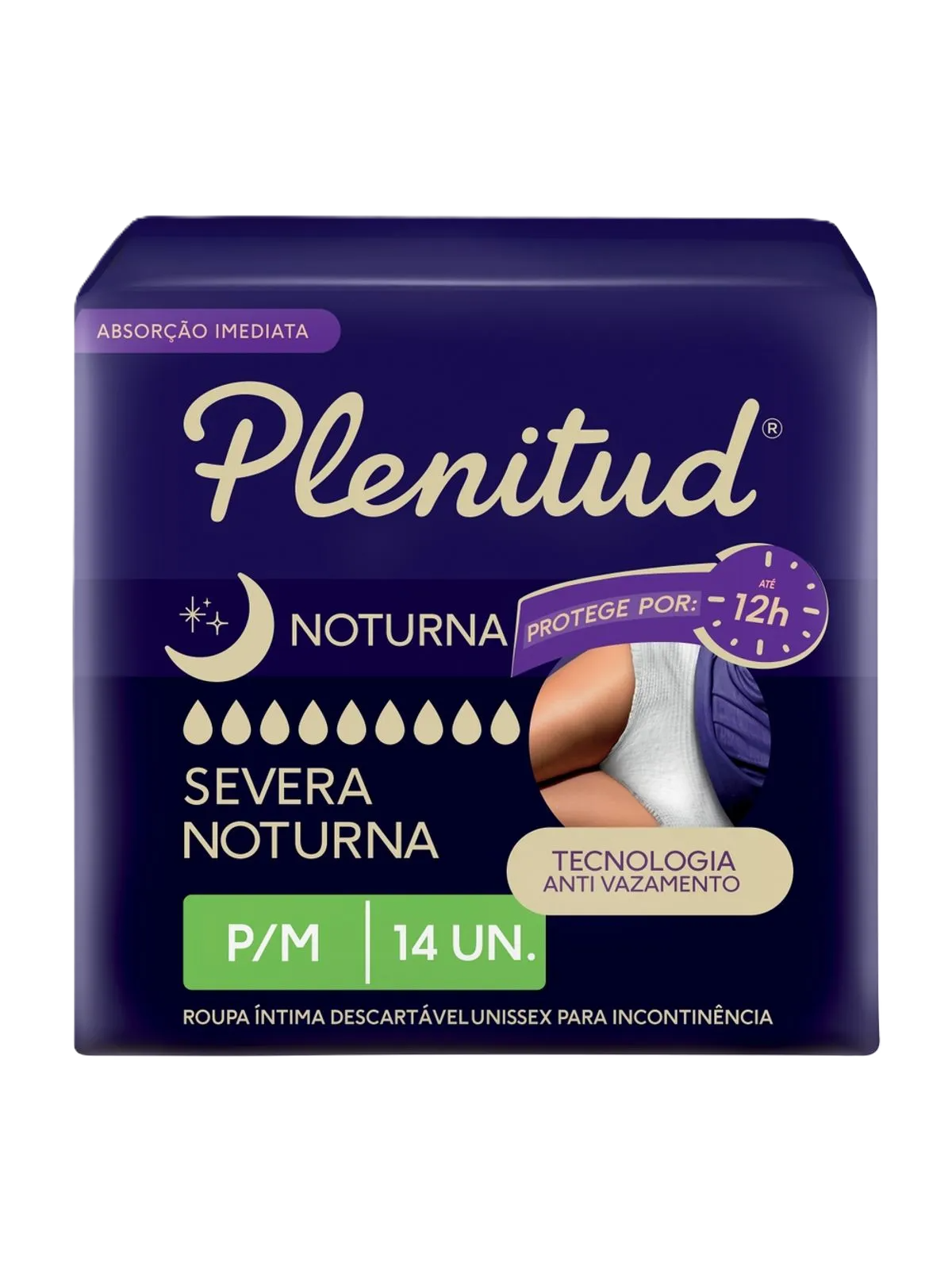 Fr Plenitude Roupa Int Noturna P/M 14 Un