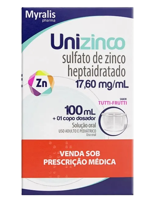 Unizinco 17,6 Mg Sol Or 100 Ml