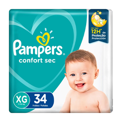 Fralda Pampers Confortsec Mega Xg 34 Un