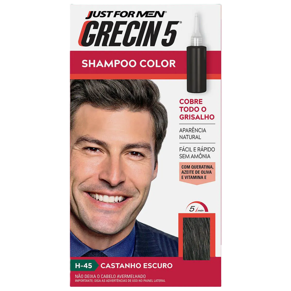 Shampoo Grecin Castanho Escuro