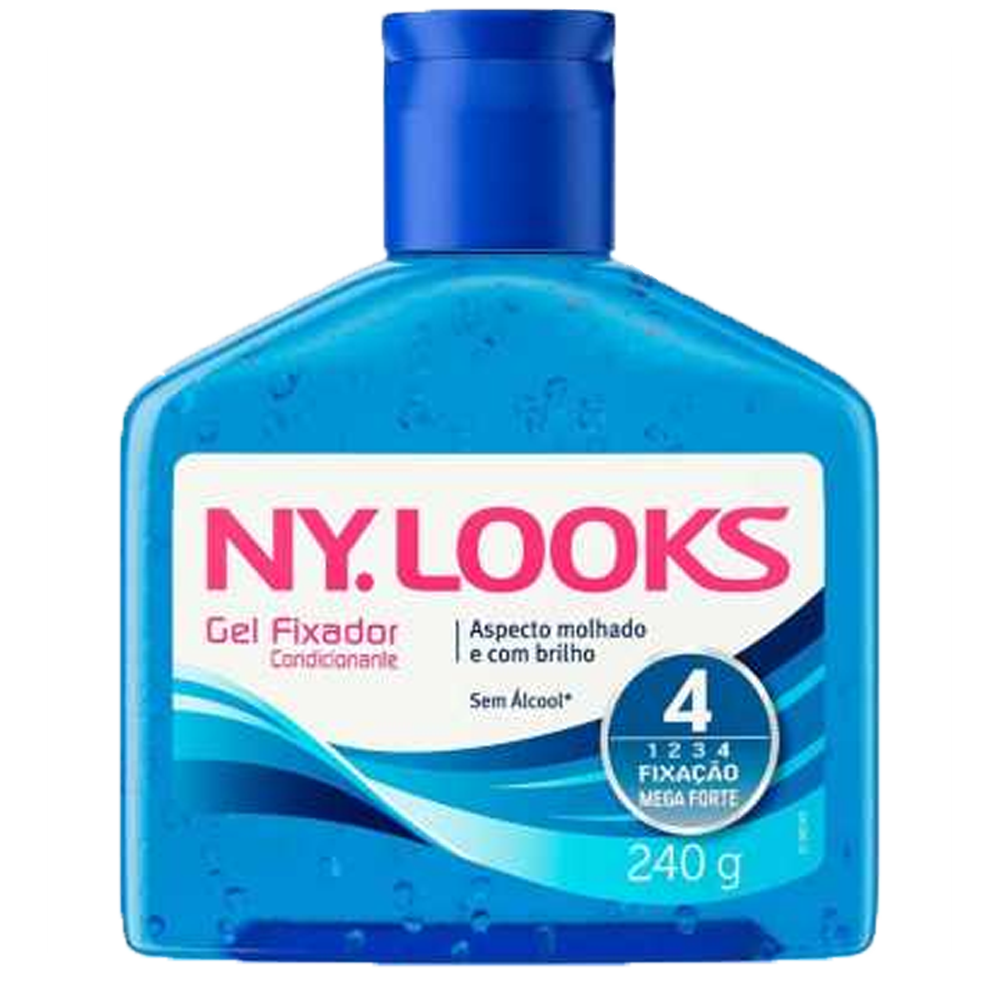 Gel Fixador Ny Looks Azul Mega 240 G