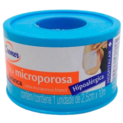 Fita Branca Micropore.Cremer 2,5 Cmx10 M