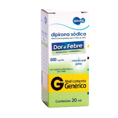 Dipirona 500 Mg Gts 20 Ml (G) Ems