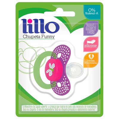 Chupeta Funny Menina Ortodontica Silicone T2 Lillo