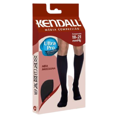 Meia Kendall Masc.Med.Comp.Preto M Ref.411812