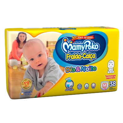 Fralda Mamypoko Calca Dia E Noite Mega M 38 Un (Ativo)