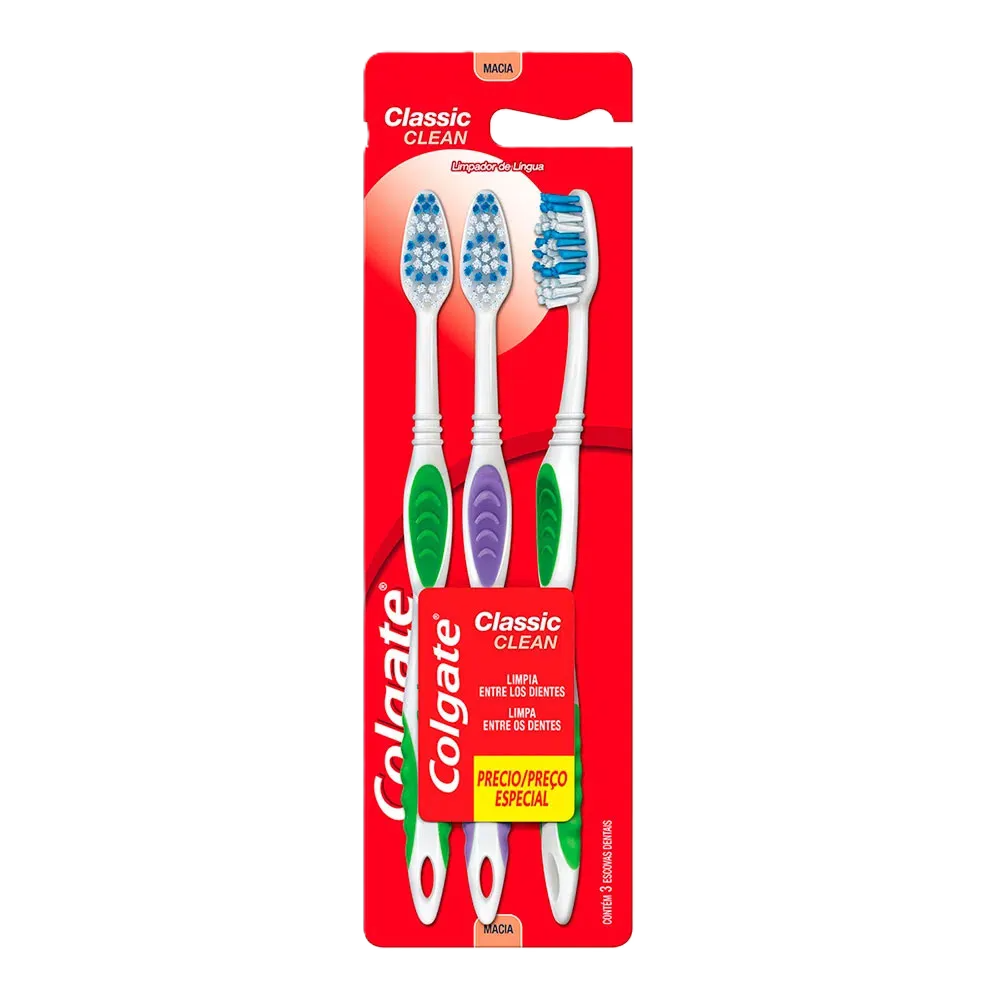 Escova Dental Colgate Classic Clean Lv 03 Pg02